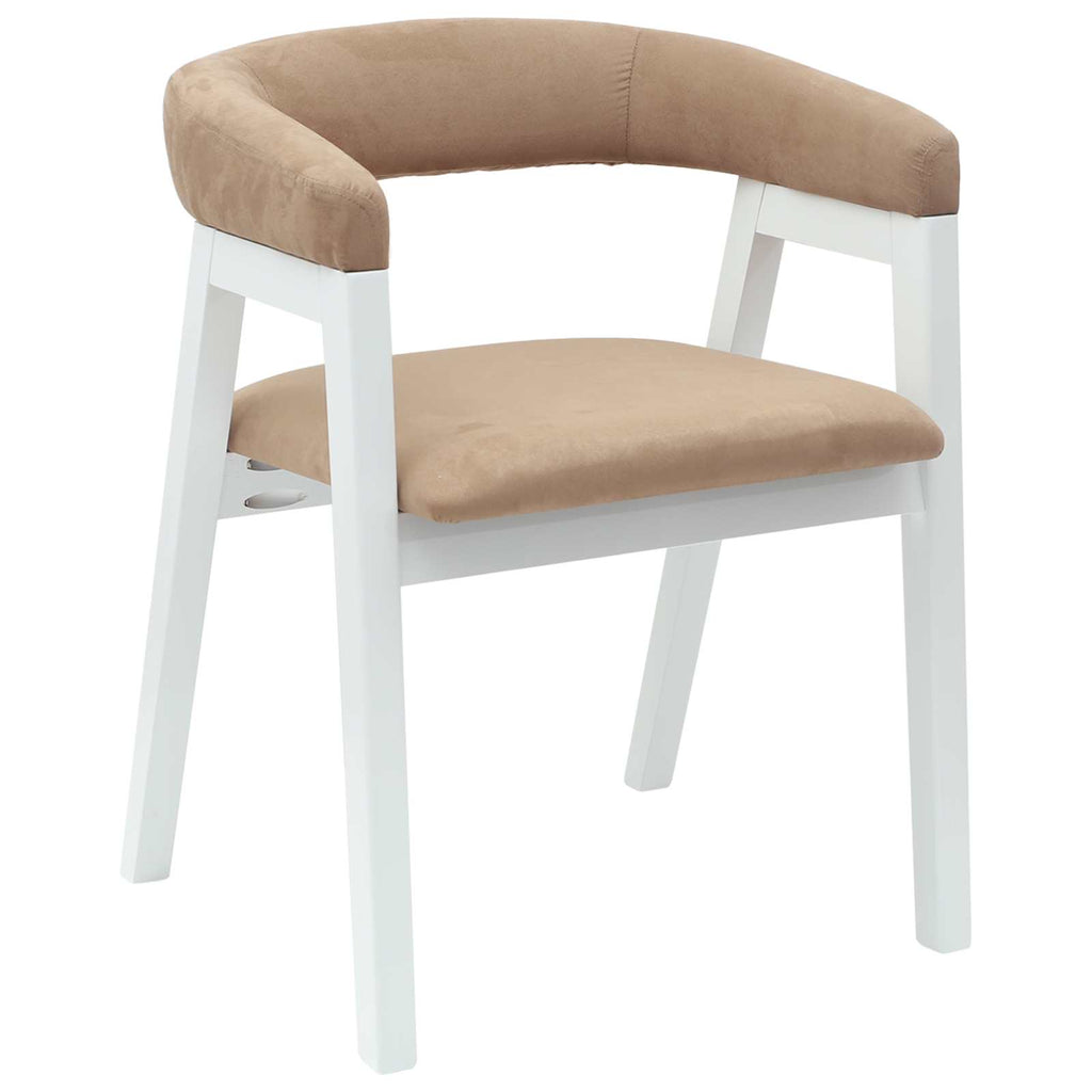 Esszimmerstühle 2 pcs Weiß 54 x 57 x 73 cm Massives Gummiholz