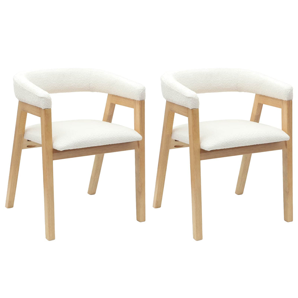 Esszimmerstühle 2 pcs Natur 54 x 57 x 73 cm Massives Gummiholz