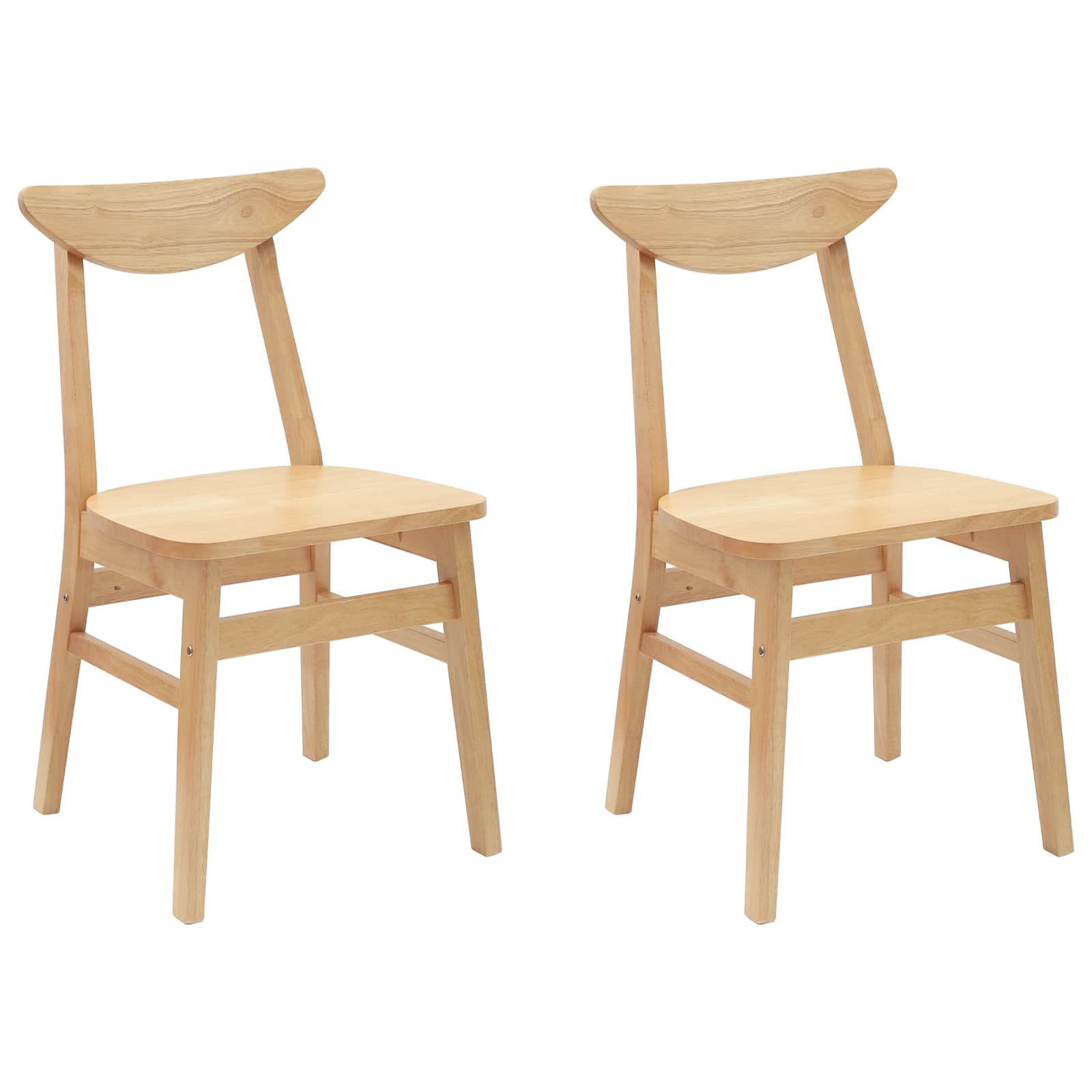 Esszimmerstühle 2 pcs Natur 42 x 47.5 x 81 cm