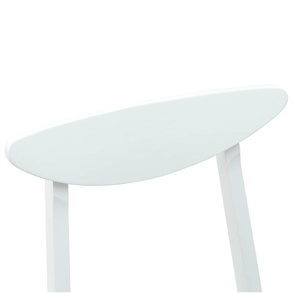 Esszimmerstühle 2 pcs Weiß 42 x 47.5 x 81 cm Massives Gummiholz