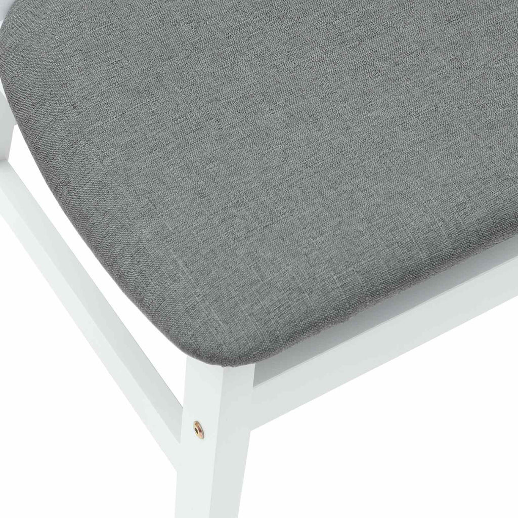 Esszimmerstühle 2 pcs Weiß 42 x 47.5 x 81 cm Massives Gummiholz