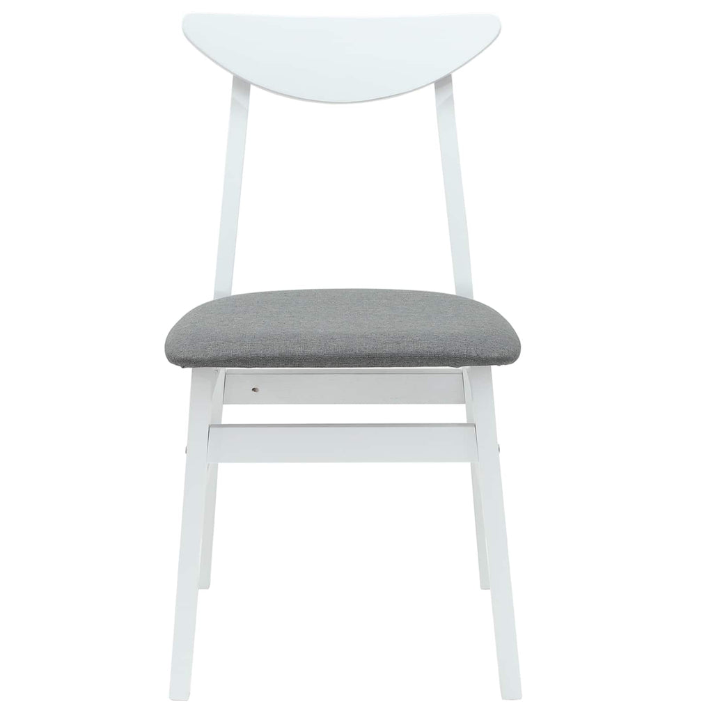 Esszimmerstühle 2 pcs Weiß 42 x 47.5 x 81 cm Massives Gummiholz
