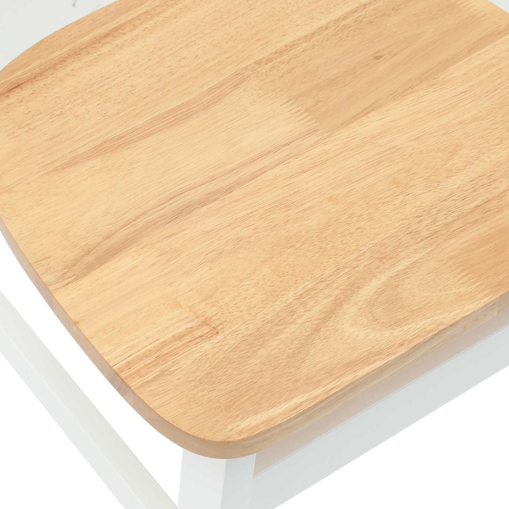 Esszimmerstühle 2 pcs Weiß 42 x 47.5 x 81 cm Massives Gummiholz