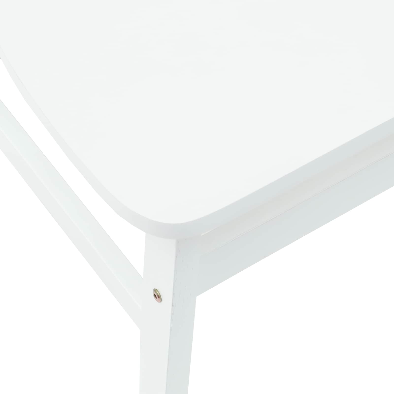 Esszimmerstühle 2 pcs Weiß 42 x 47.5 x 81 cm Massives Gummiholz