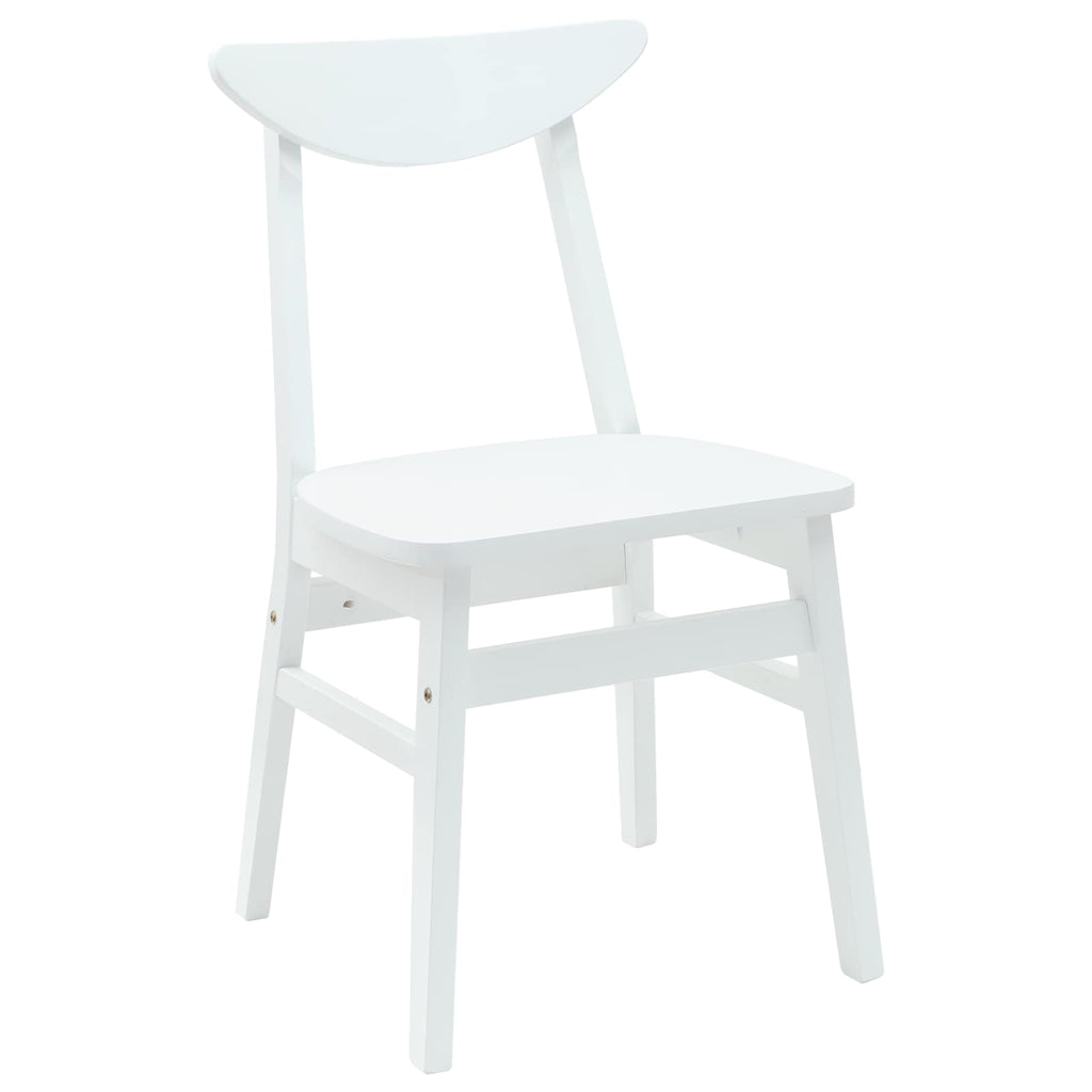 Esszimmerstühle 2 pcs Weiß 42 x 47.5 x 81 cm Massives Gummiholz