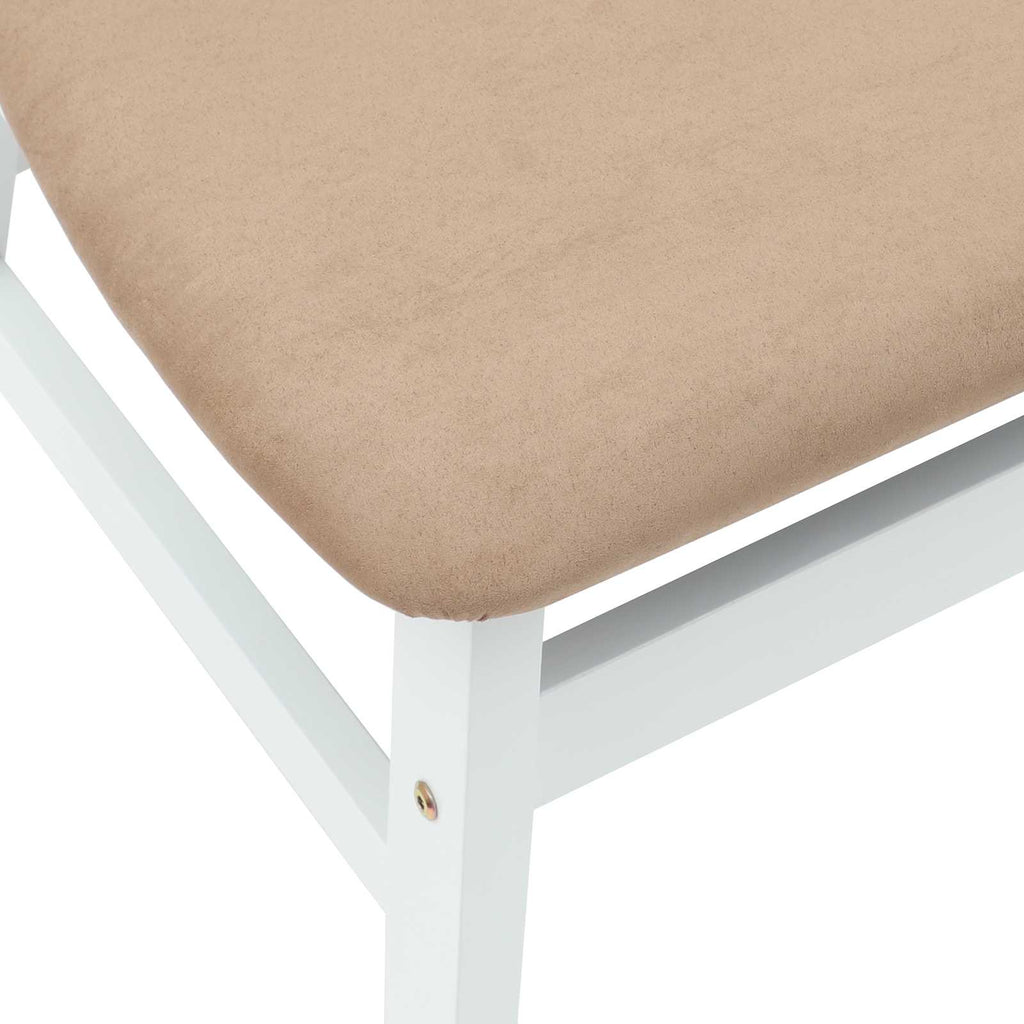 Esszimmerstühle 2 pcs Weiß 42 x 47.5 x 81 cm Massives Gummiholz