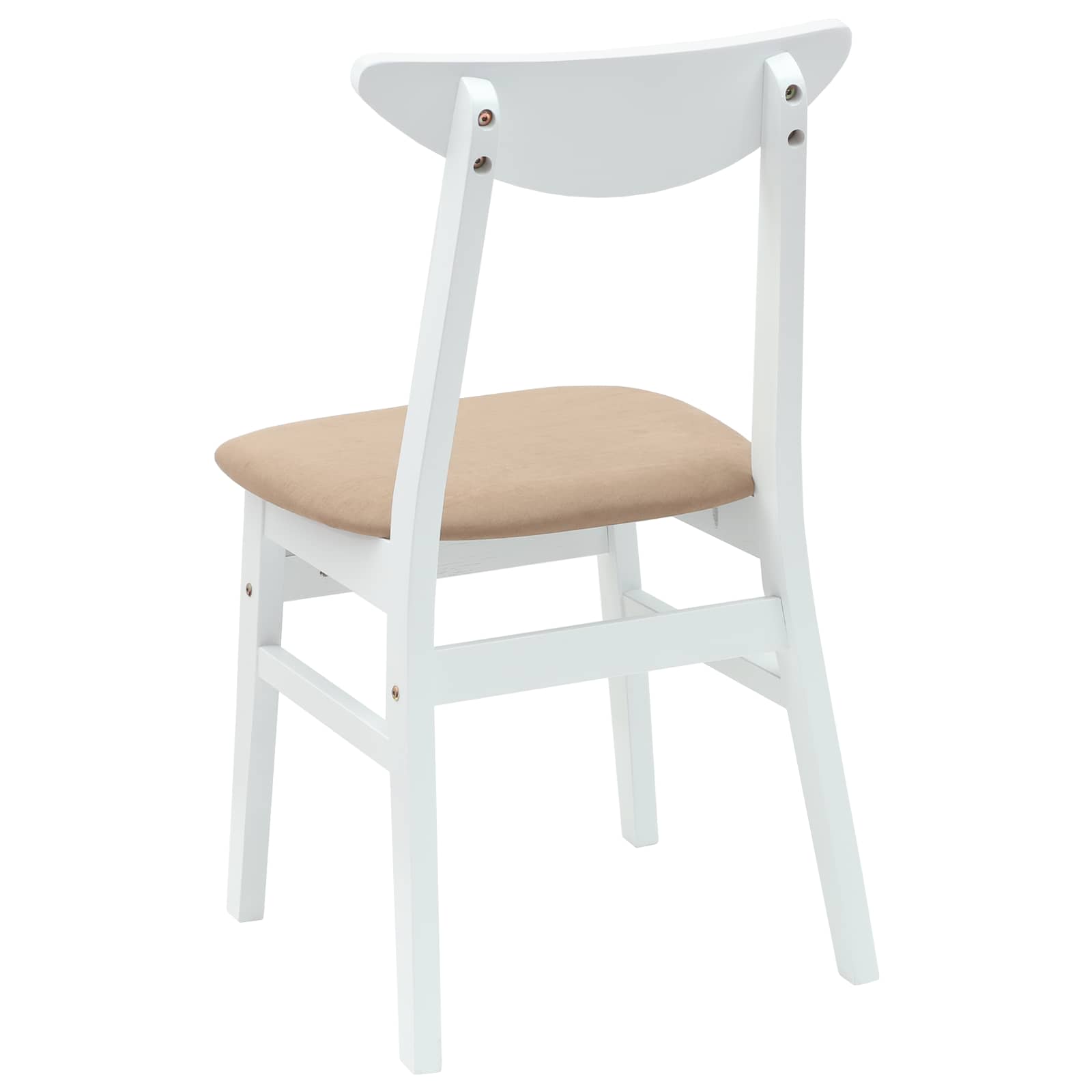 Esszimmerstühle 2 pcs Weiß 42 x 47.5 x 81 cm Massives Gummiholz
