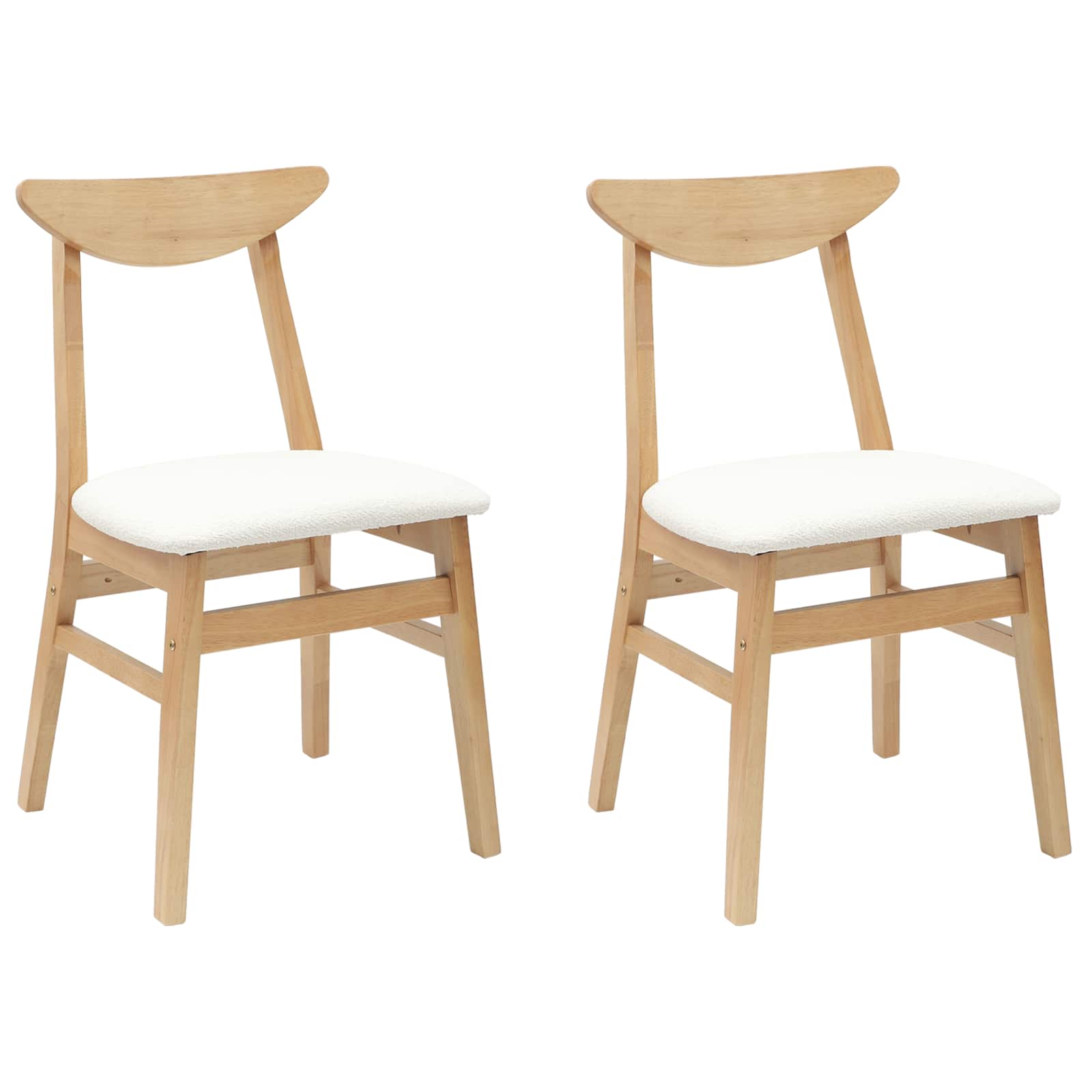 Esszimmerstühle 2 pcs Natur 42 x 47.5 x 81 cm