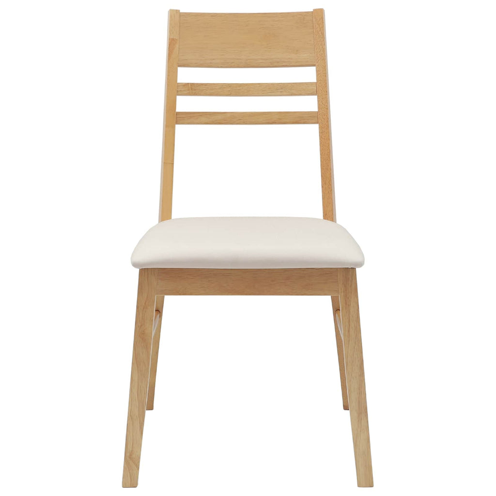 Esszimmerstühle 2 pcs Natur 43 x 54 x 89 cm Massives Gummiholz