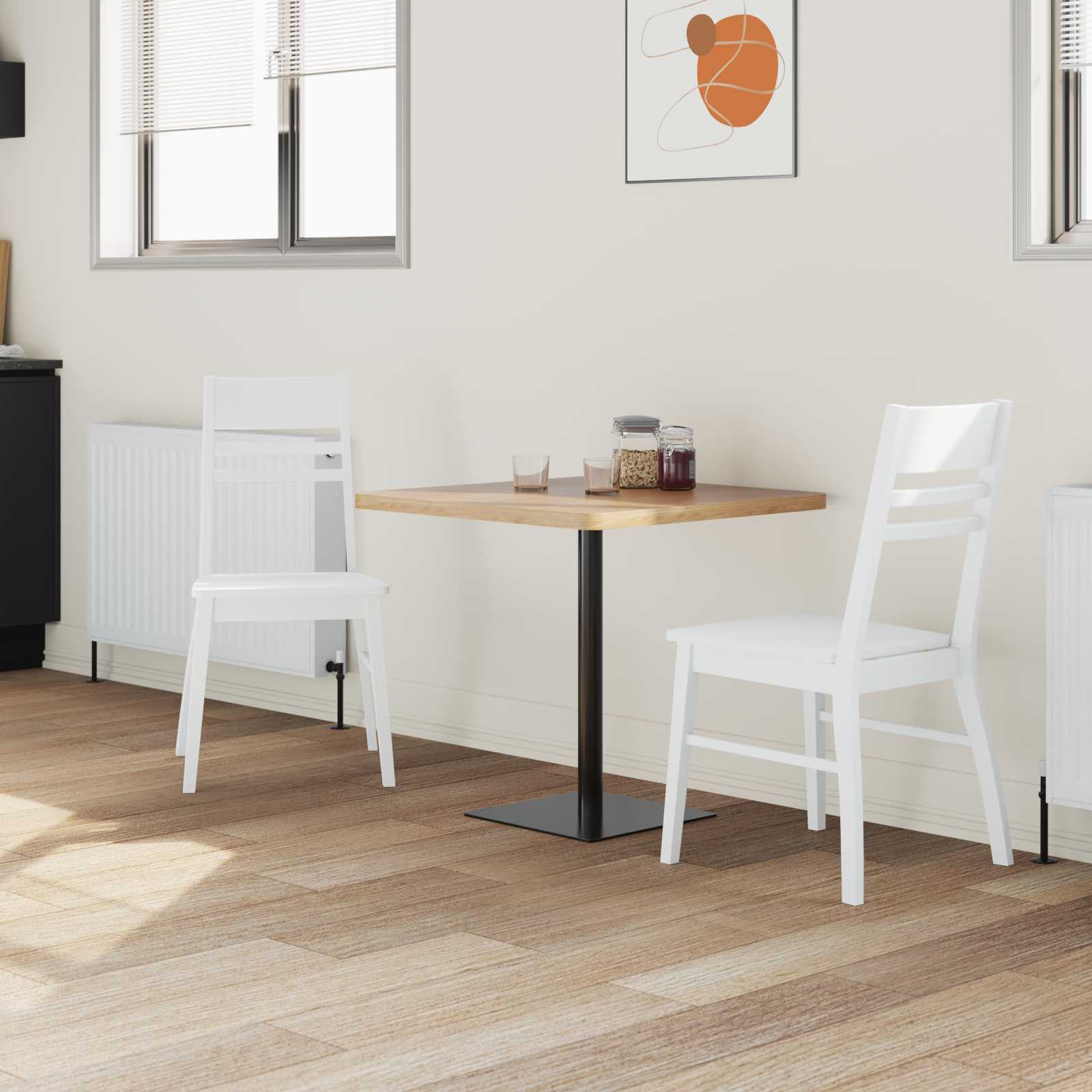 Esszimmerstühle 2 pcs Weiß 43 x 54 x 89 cm Massives Gummiholz