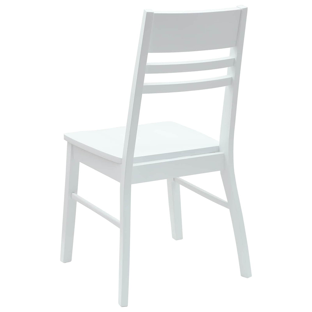 Esszimmerstühle 2 pcs Weiß 43 x 54 x 89 cm Massives Gummiholz