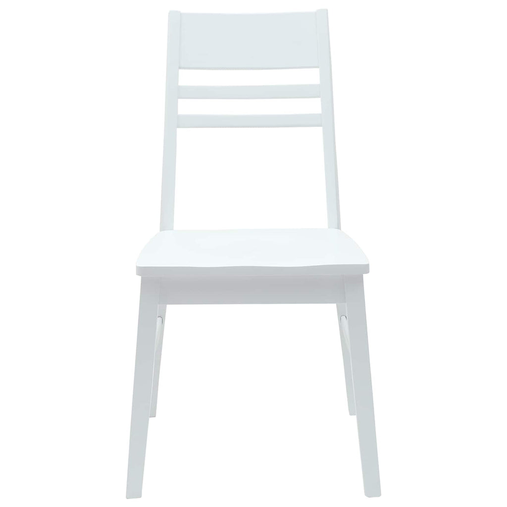 Esszimmerstühle 2 pcs Weiß 43 x 54 x 89 cm Massives Gummiholz