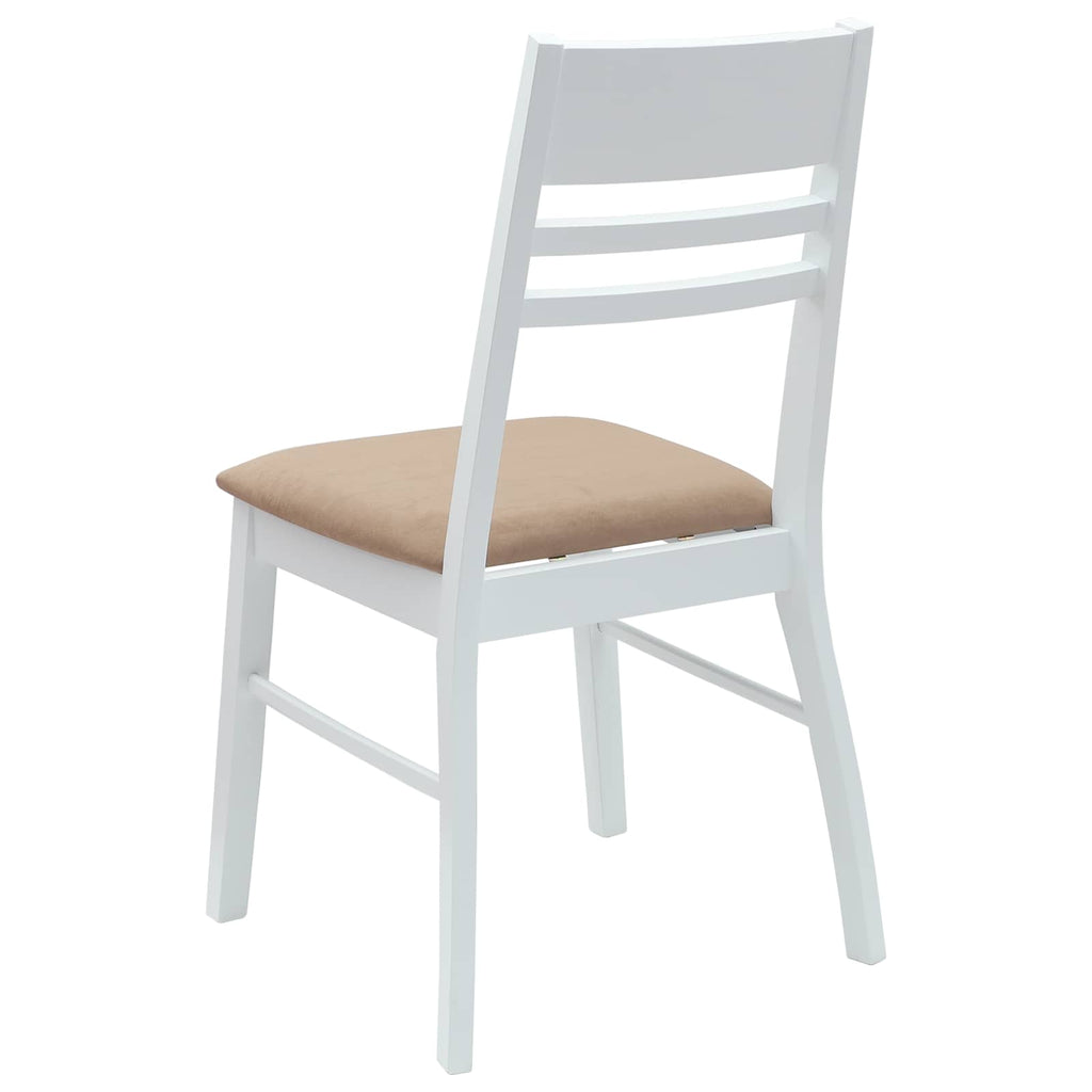 Esszimmerstühle 2 pcs Weiß 43 x 54 x 89 cm Massives Gummiholz