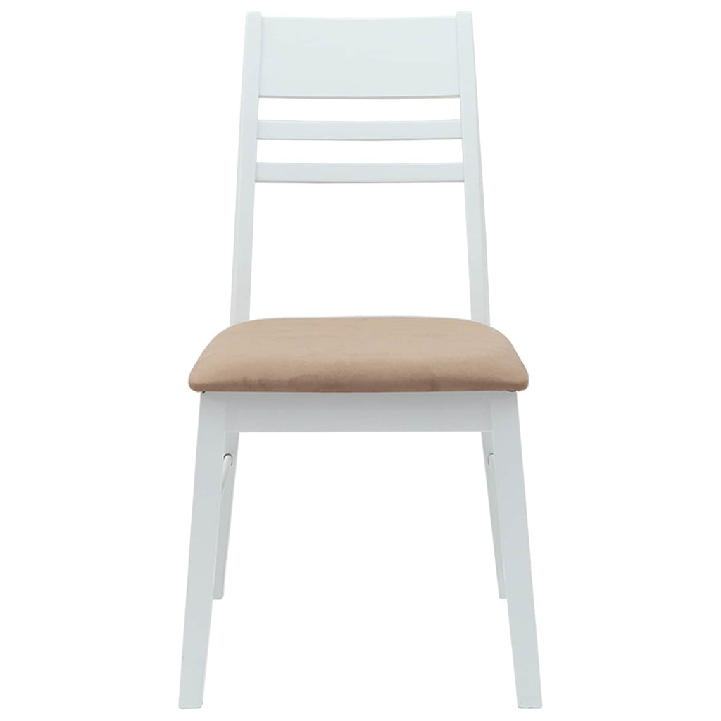 Esszimmerstühle 2 pcs Weiß 43 x 54 x 89 cm Massives Gummiholz