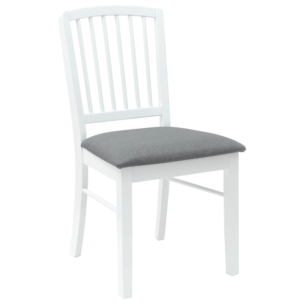 Esszimmerstühle 2 pcs Weiß 50 x 52,5 x 91 cm Massives Gummiholz