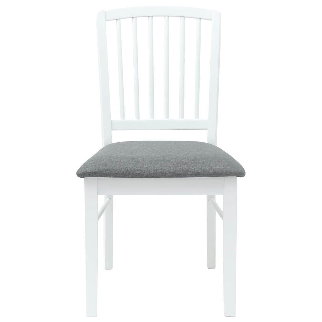 Esszimmerstühle 2 pcs Weiß 50 x 52,5 x 91 cm Massives Gummiholz