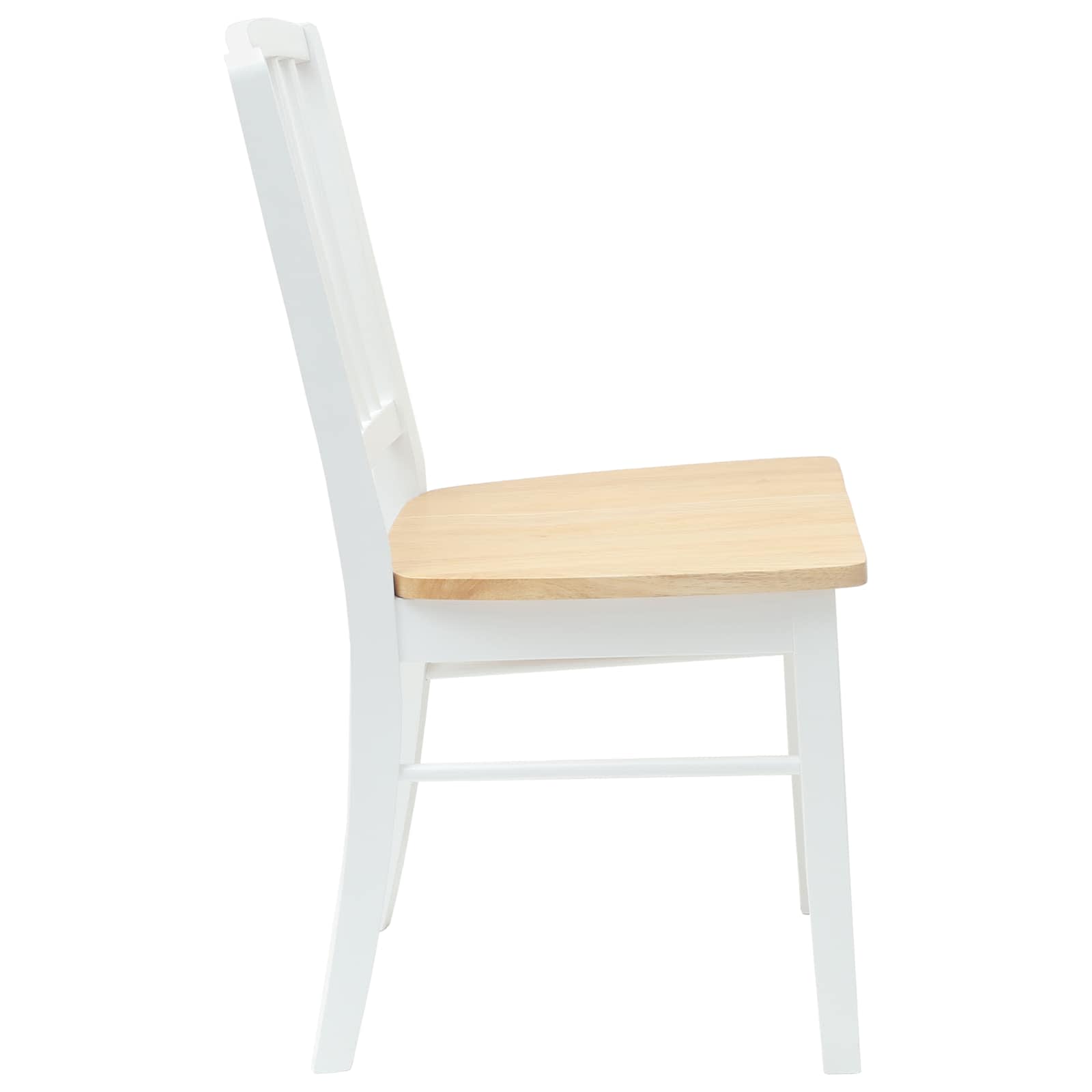 Esszimmerstühle 2 pcs Weiß 50 x 52,5 x 91 cm Massives Gummiholz