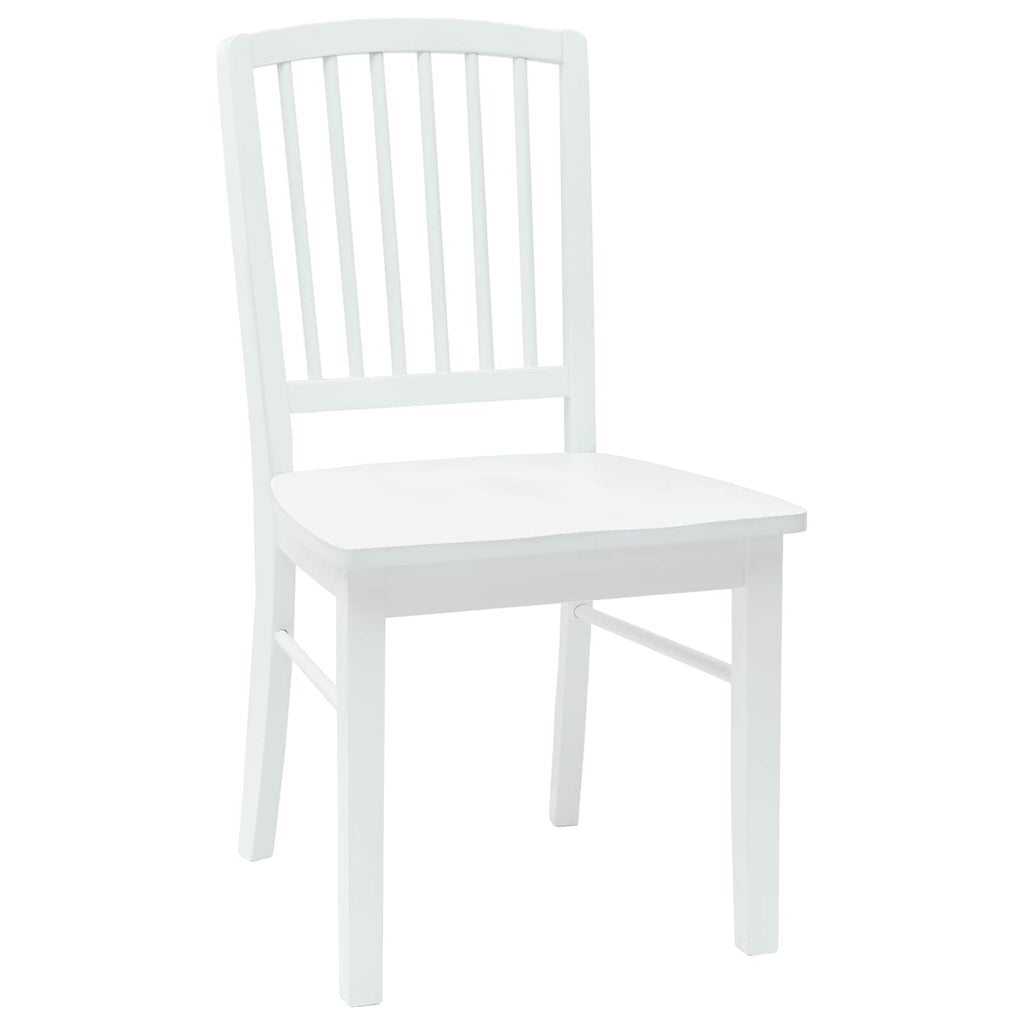 Esszimmerstühle 2 pcs Weiß 50 x 52,5 x 91 cm Massives Gummiholz