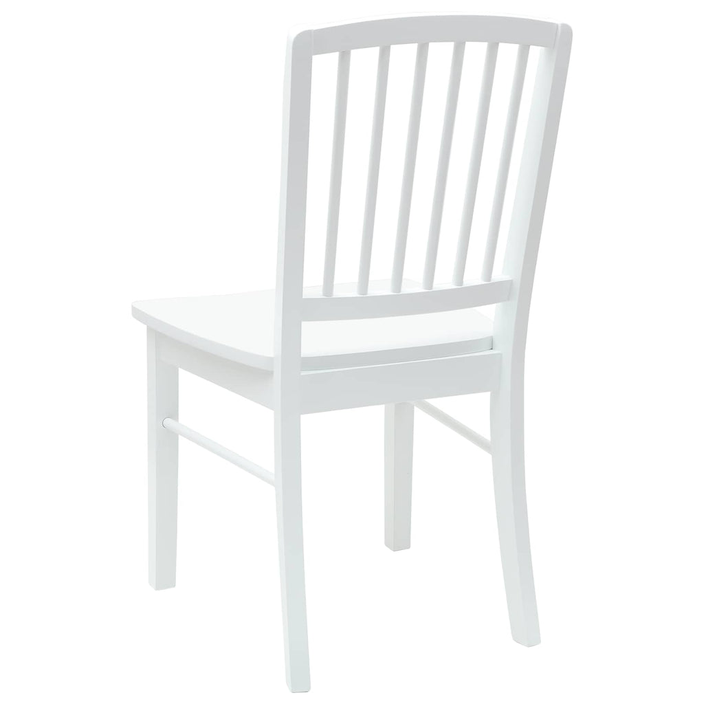 Esszimmerstühle 2 pcs Weiß 50 x 52,5 x 91 cm Massives Gummiholz