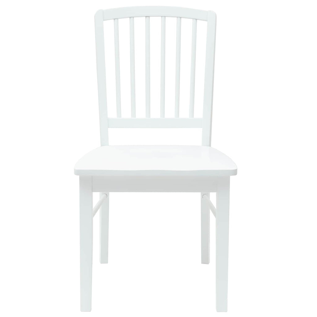 Esszimmerstühle 2 pcs Weiß 50 x 52,5 x 91 cm Massives Gummiholz