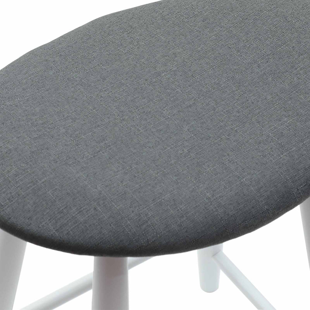 Esszimmerstühle 2 pcs Weiß 46 x 37 x 63 cm Massives Gummiholz