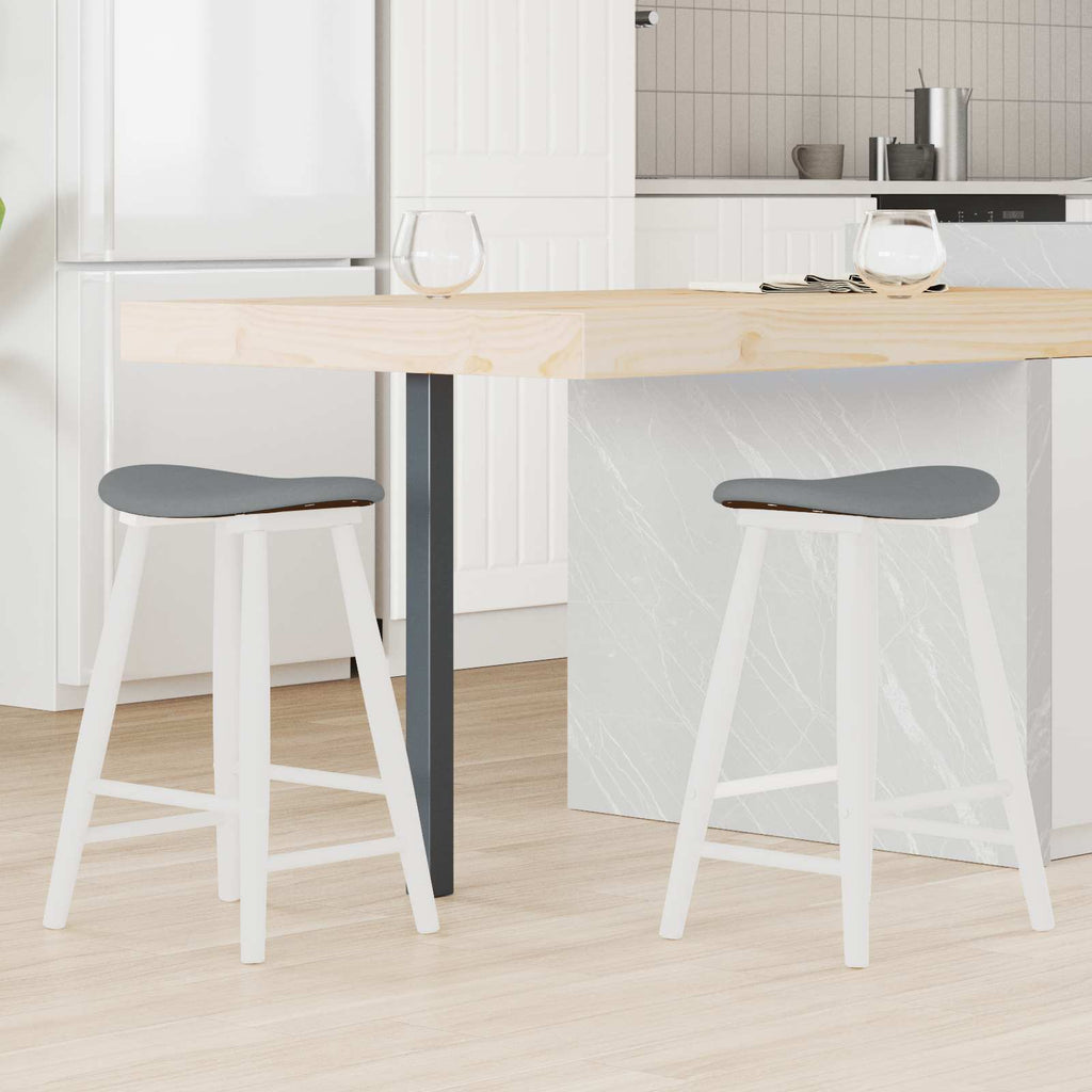 Esszimmerstühle 2 pcs Weiß 46 x 37 x 63 cm Massives Gummiholz