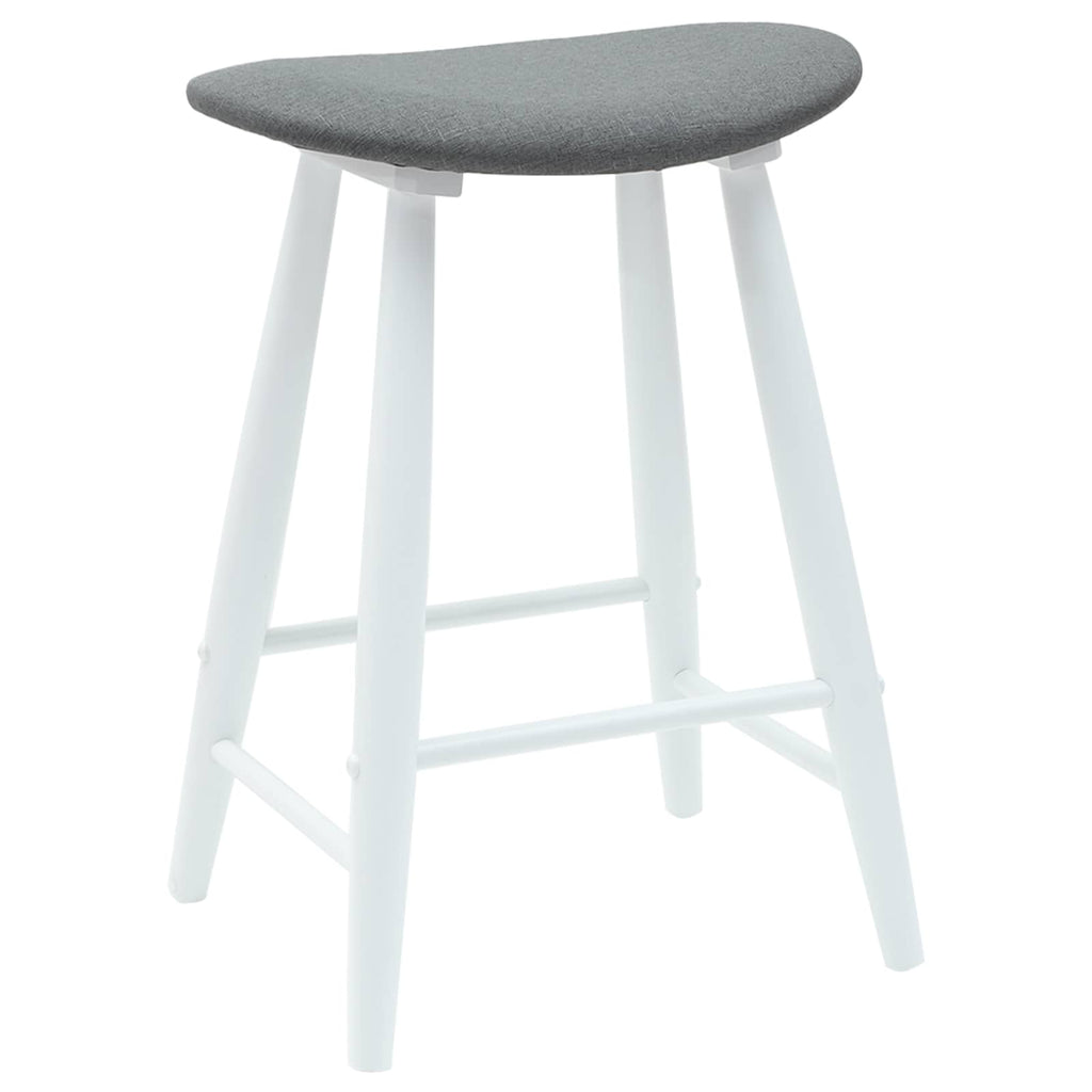 Esszimmerstühle 2 pcs Weiß 46 x 37 x 63 cm Massives Gummiholz