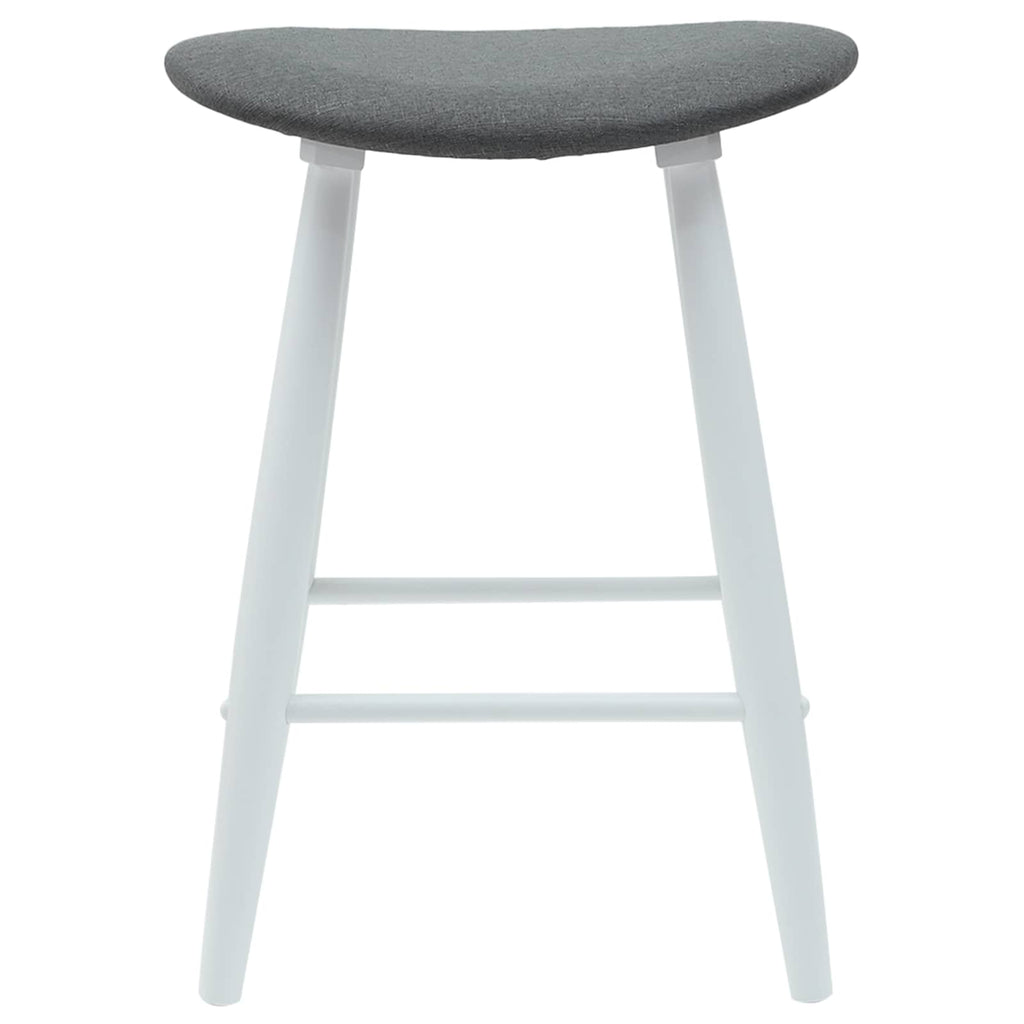 Esszimmerstühle 2 pcs Weiß 46 x 37 x 63 cm Massives Gummiholz