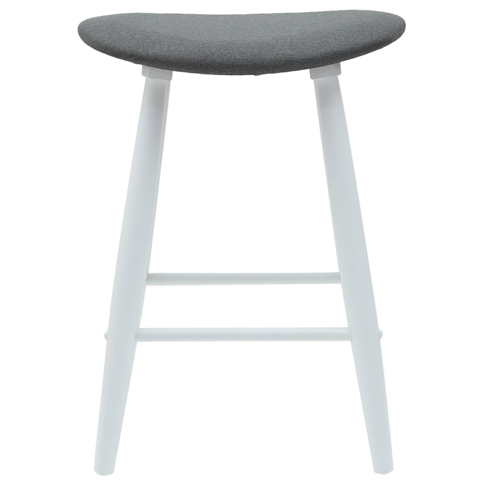 Esszimmerstühle 2 pcs Weiß 46 x 37 x 63 cm Massives Gummiholz