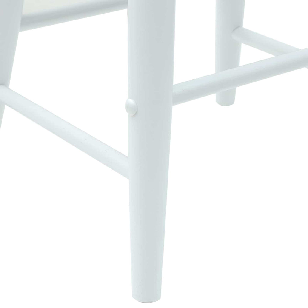 Esszimmerstühle 2 pcs Weiß 46 x 37 x 63 cm Massives Gummiholz