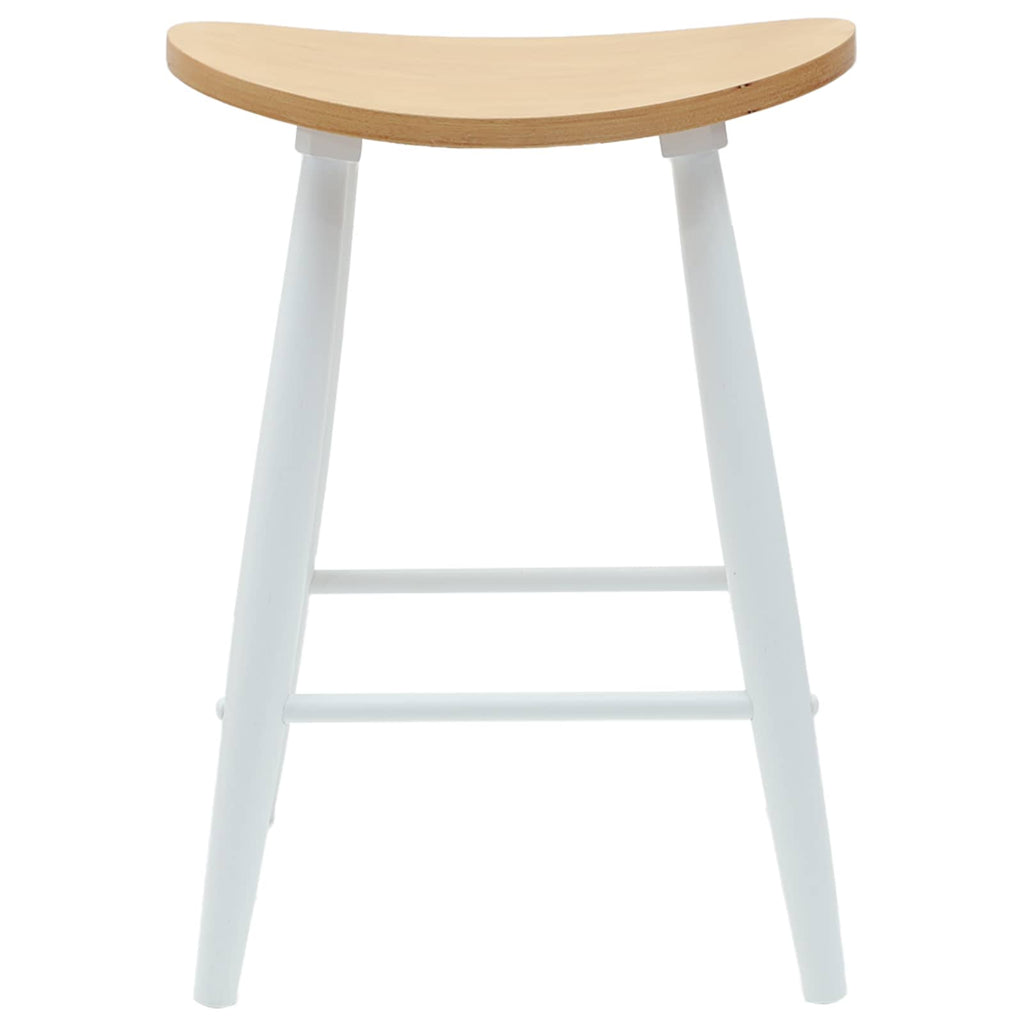 Esszimmerstühle 2 pcs Weiß 46 x 37 x 63 cm Massives Gummiholz