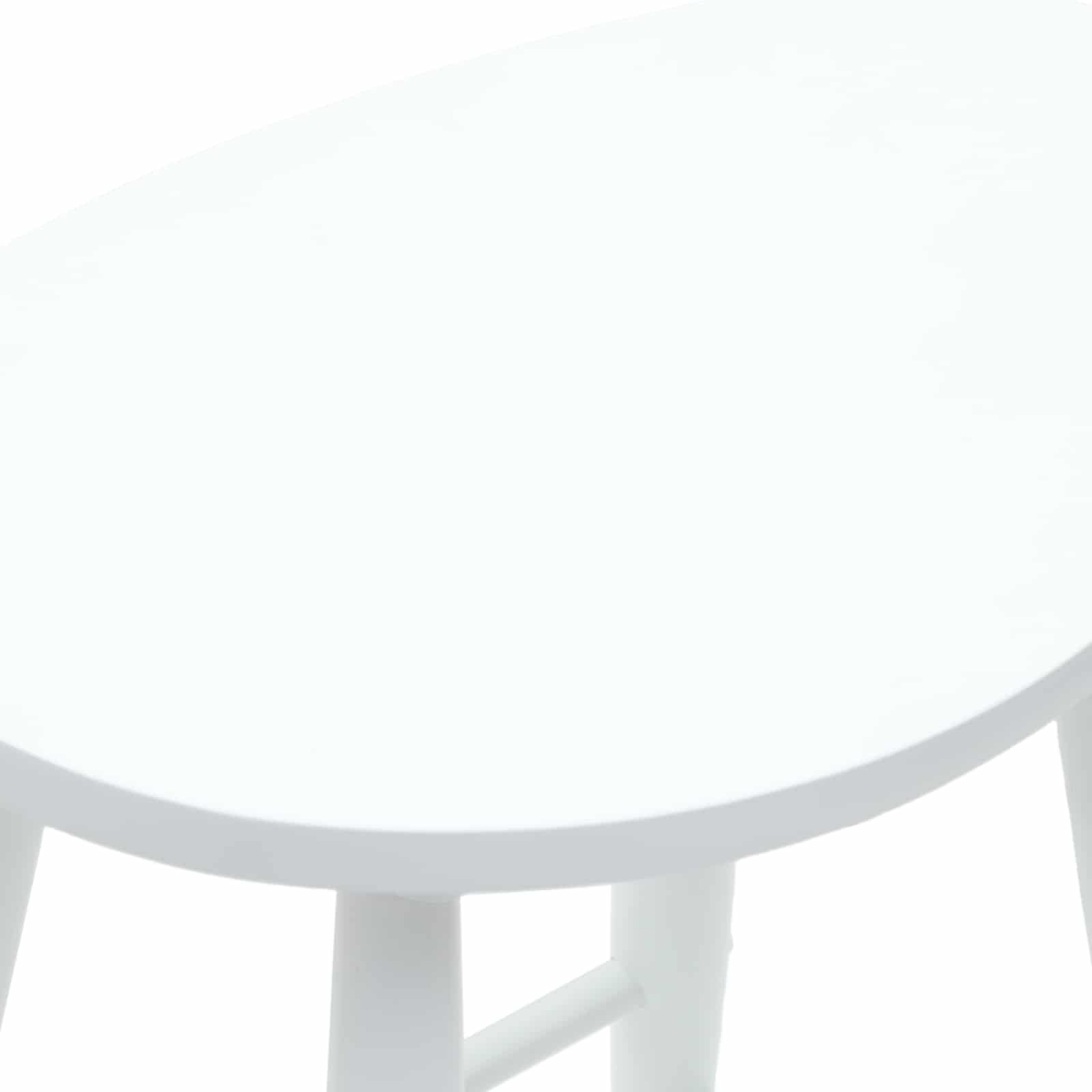 Esszimmerstühle 2 pcs Weiß 46 x 37 x 63 cm Massives Gummiholz