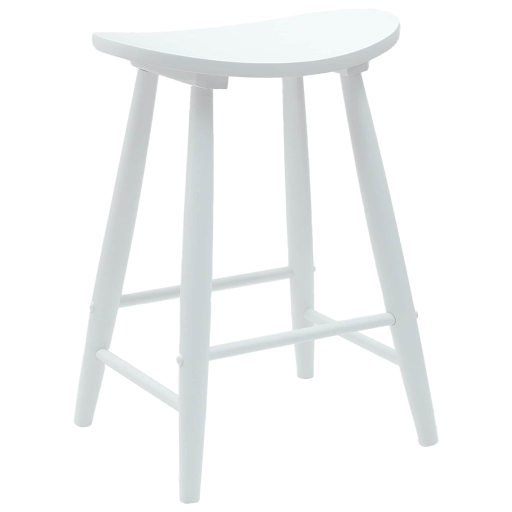Esszimmerstühle 2 pcs Weiß 46 x 37 x 63 cm Massives Gummiholz