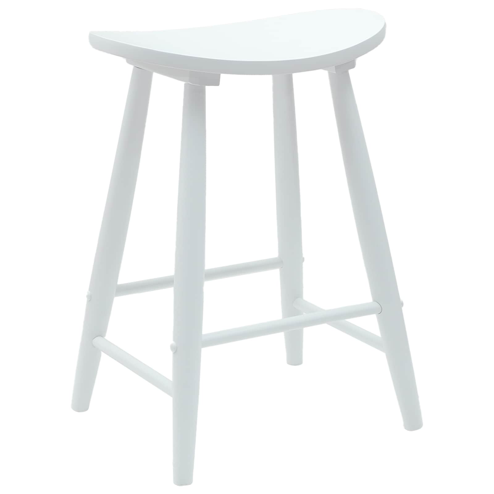 Esszimmerstühle 2 pcs Weiß 46 x 37 x 63 cm Massives Gummiholz