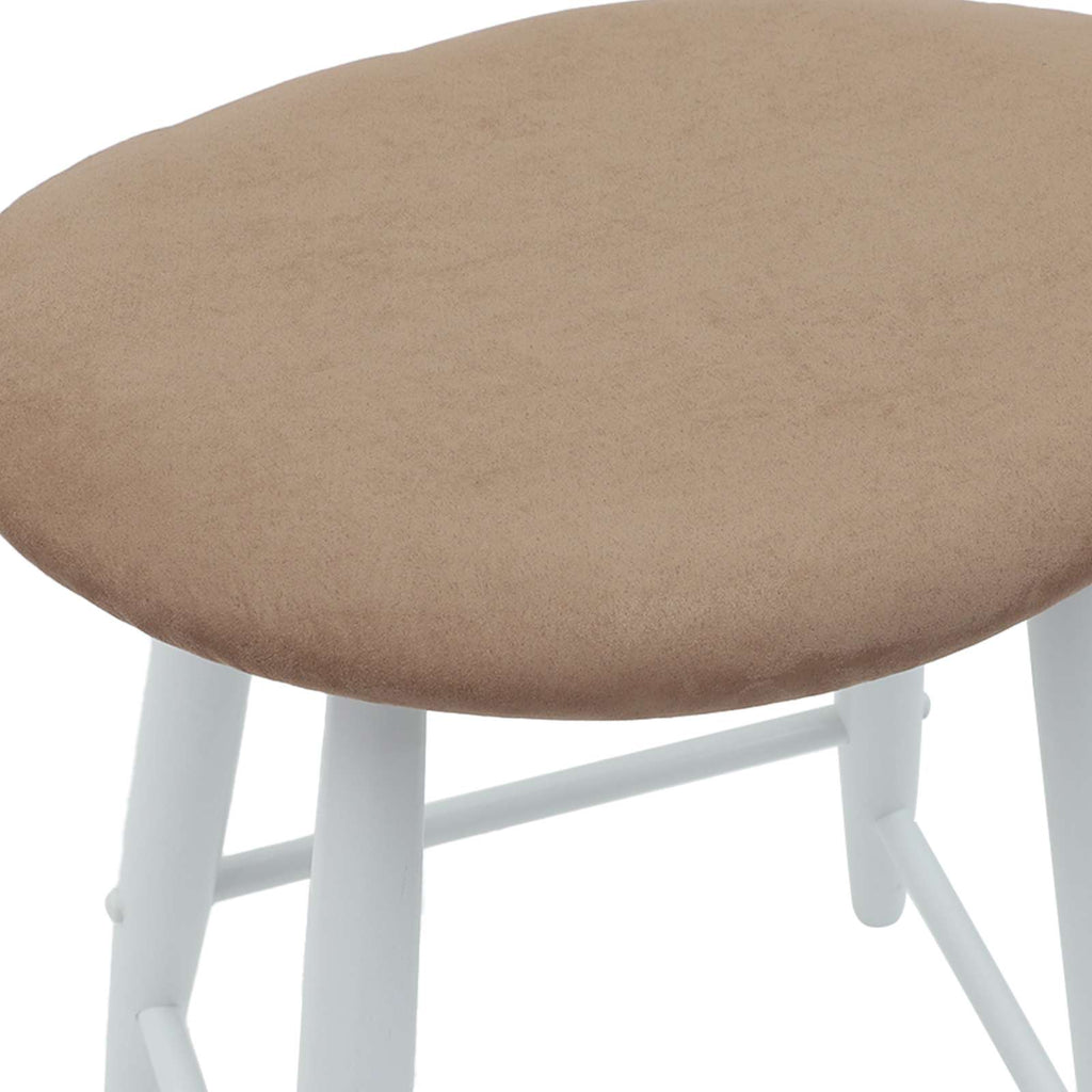 Esszimmerstühle 2 pcs Weiß 46 x 37 x 63 cm Massives Gummiholz