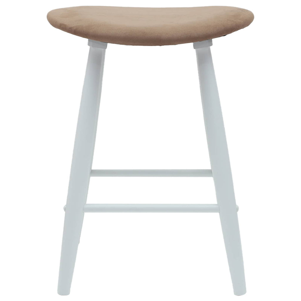 Esszimmerstühle 2 pcs Weiß 46 x 37 x 63 cm Massives Gummiholz
