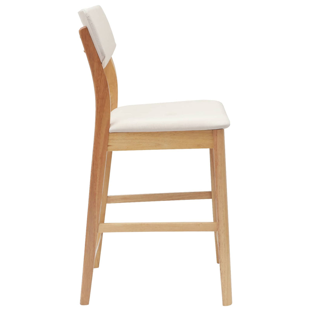 Esszimmerstühle 2 pcs Natur 48 x 49 x 95 cm Massives Gummiholz
