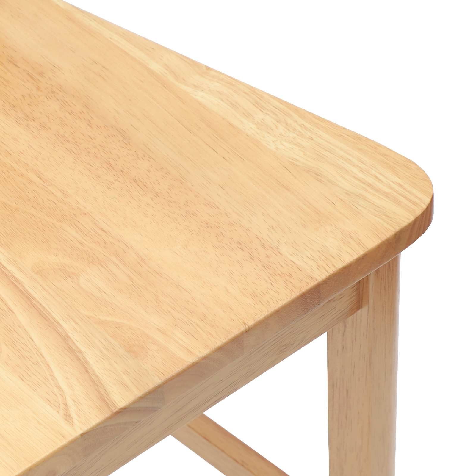 Esszimmerstühle 2 pcs Natur 48 x 49 x 95 cm Massives Gummiholz
