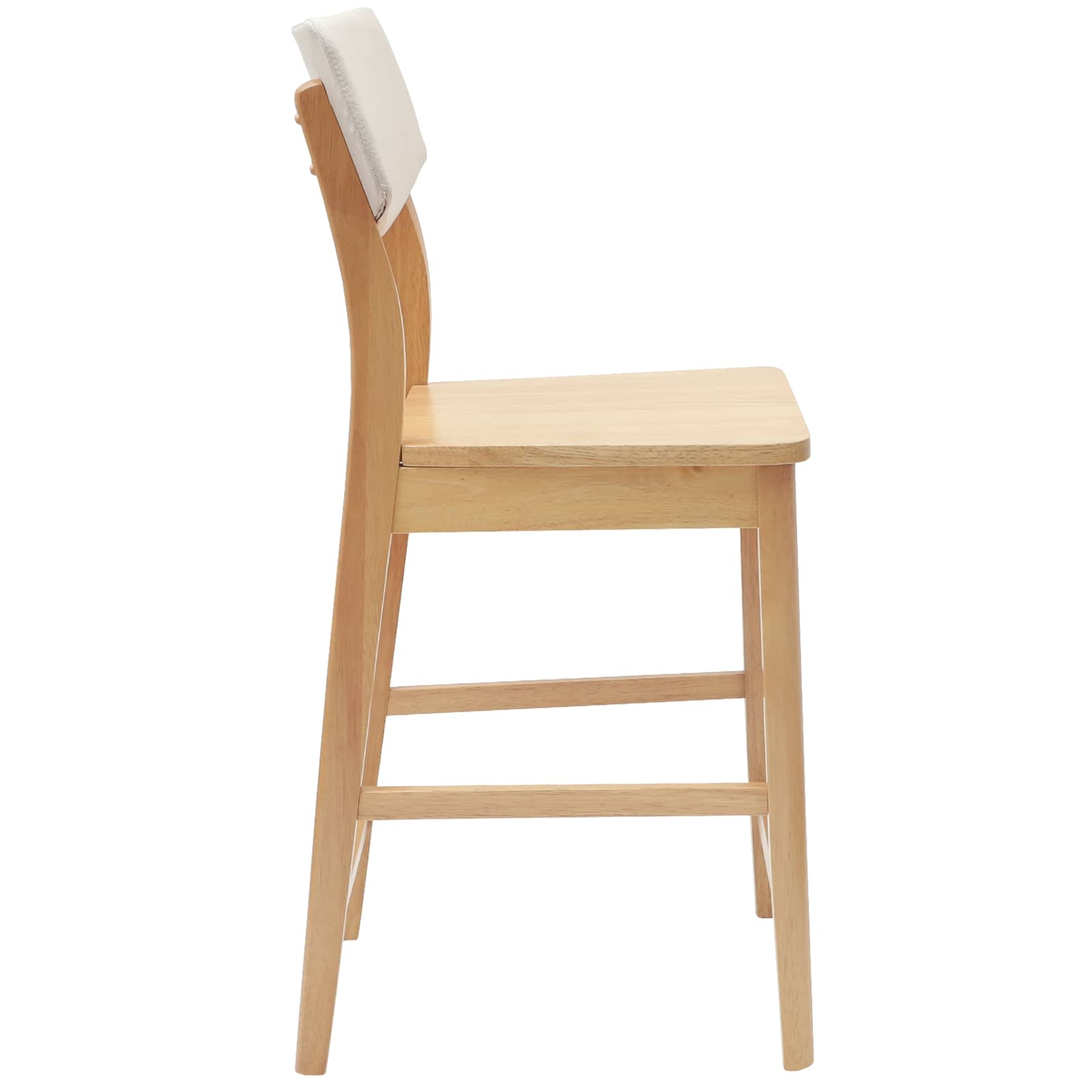 Esszimmerstühle 2 pcs Natur 48 x 49 x 95 cm Massives Gummiholz