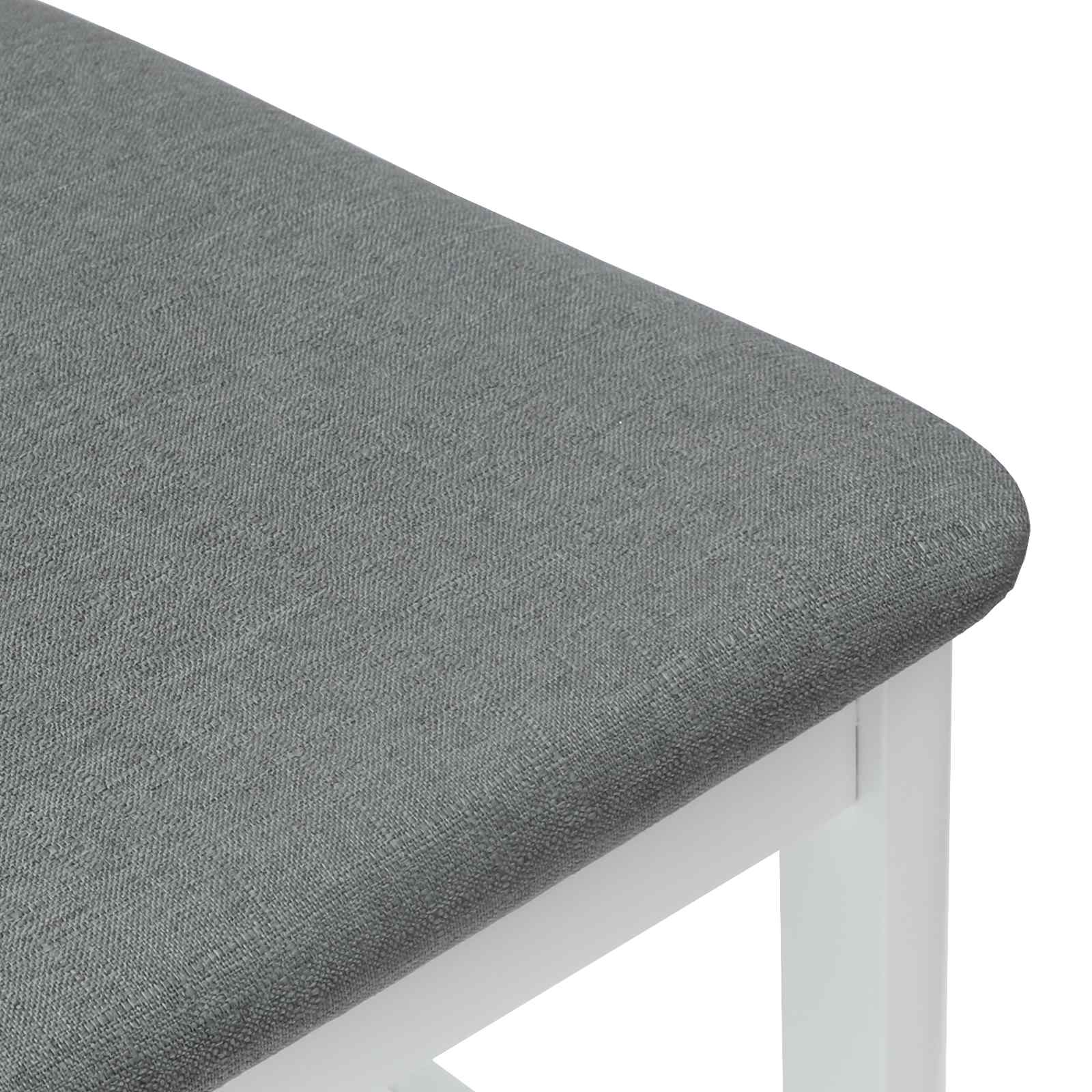 Esszimmerstühle 2 pcs Weiß 48 x 49 x 95 cm Massives Gummiholz