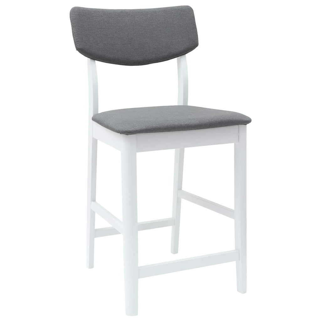 Esszimmerstühle 2 pcs Weiß 48 x 49 x 95 cm Massives Gummiholz