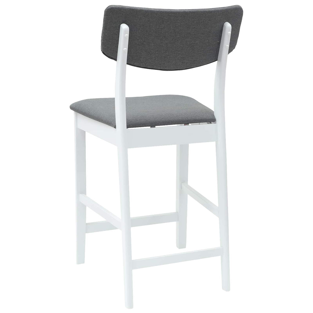 Esszimmerstühle 2 pcs Weiß 48 x 49 x 95 cm Massives Gummiholz