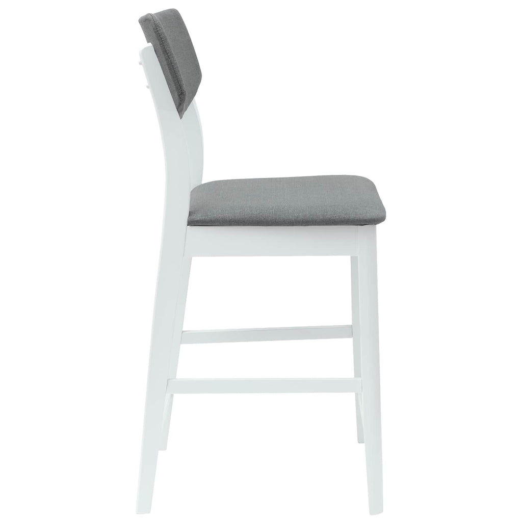 Esszimmerstühle 2 pcs Weiß 48 x 49 x 95 cm Massives Gummiholz
