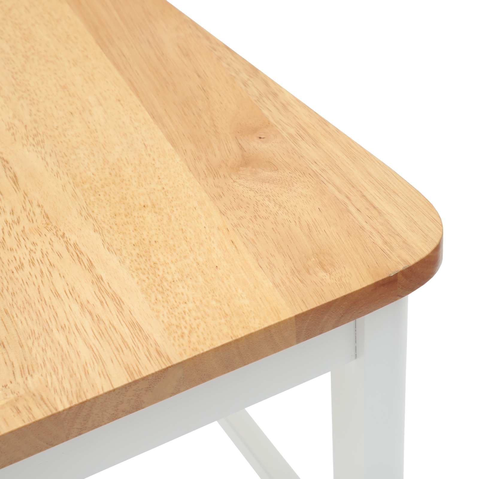 Esszimmerstühle 2 pcs Weiß 48 x 49 x 95 cm Massives Gummiholz
