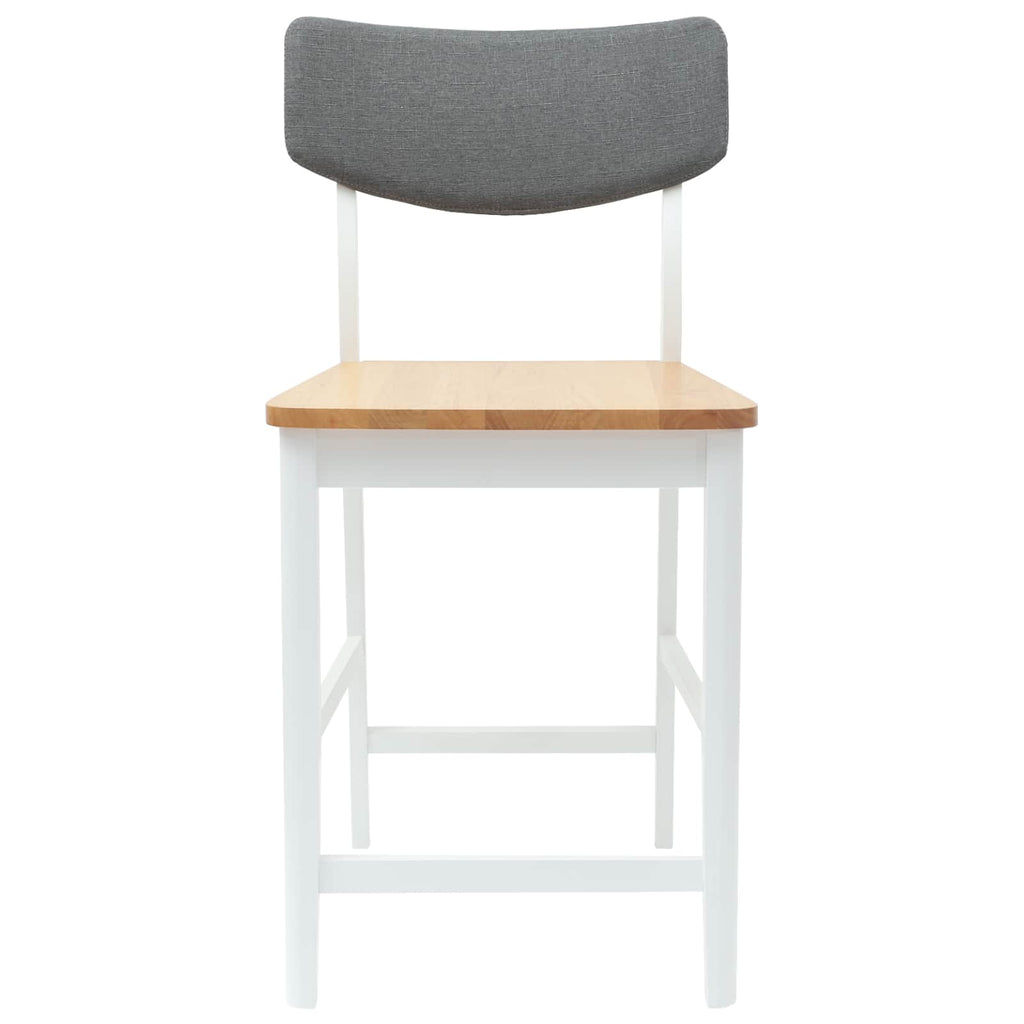 Esszimmerstühle 2 pcs Weiß 48 x 49 x 95 cm Massives Gummiholz