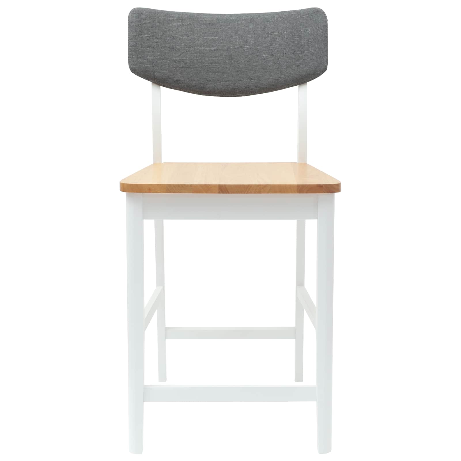 Esszimmerstühle 2 pcs Weiß 48 x 49 x 95 cm Massives Gummiholz