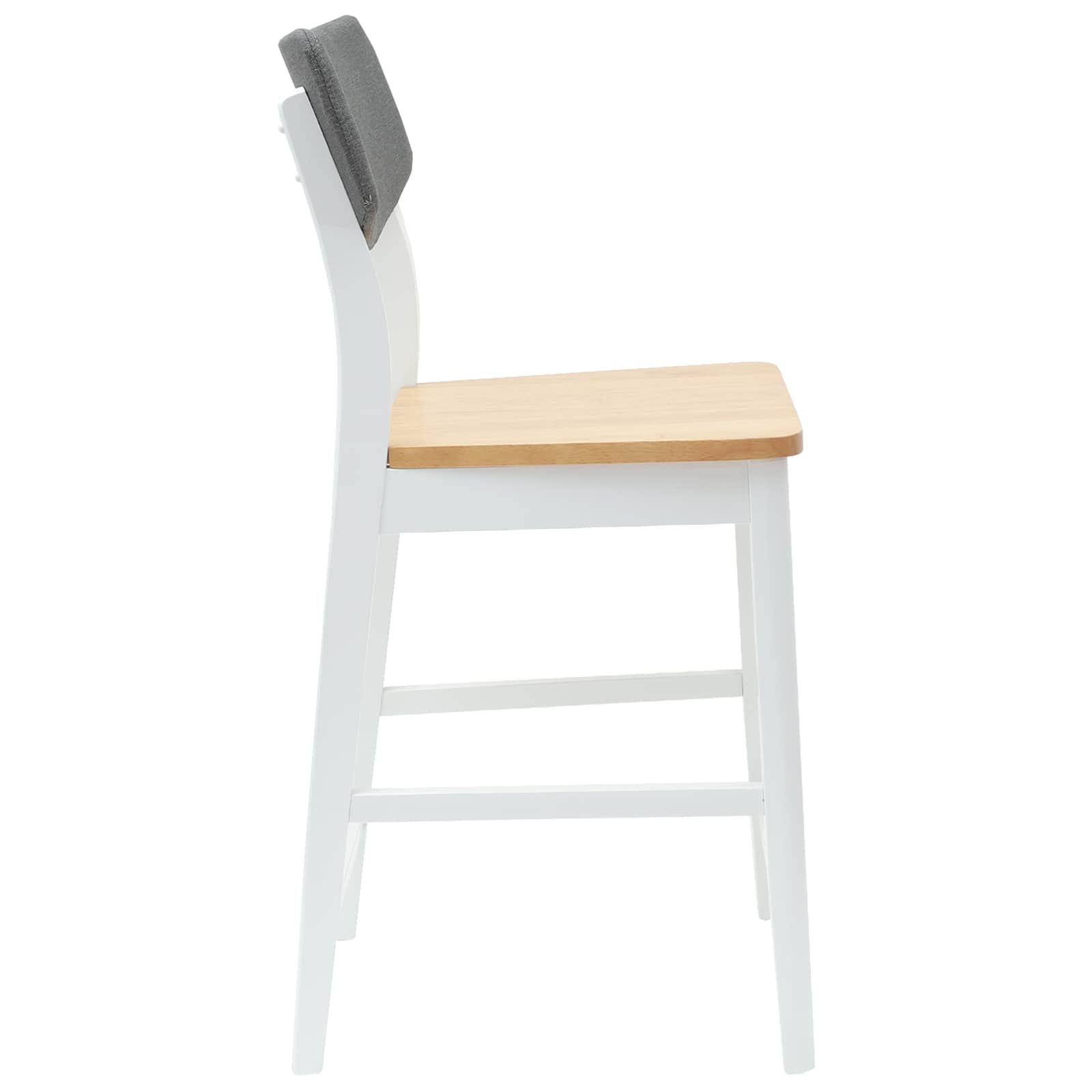 Esszimmerstühle 2 pcs Weiß 48 x 49 x 95 cm Massives Gummiholz
