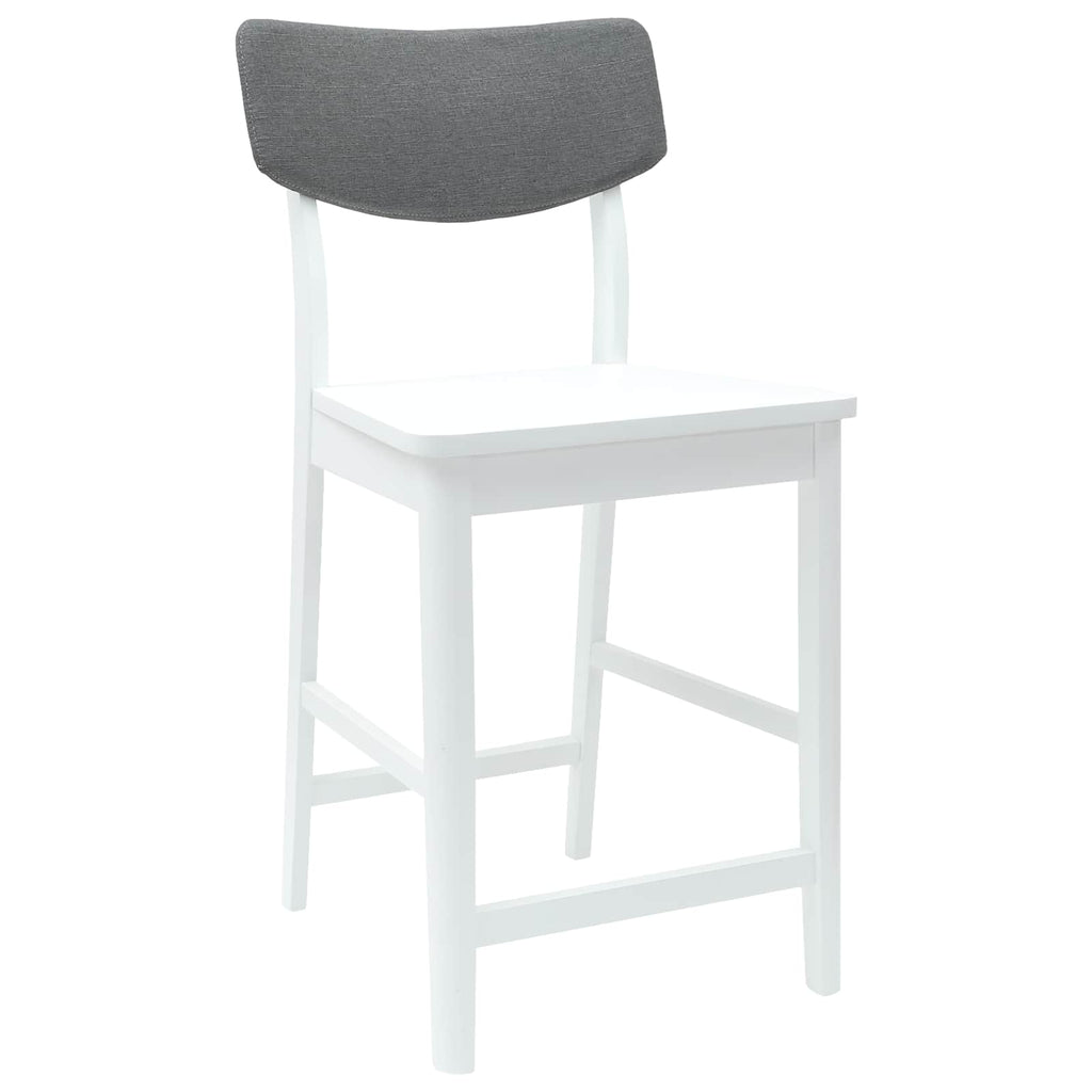 Esszimmerstühle 2 pcs Weiß 48 x 49 x 95 cm Massives Gummiholz