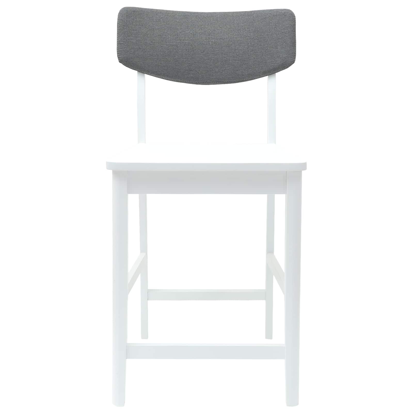 Esszimmerstühle 2 pcs Weiß 48 x 49 x 95 cm Massives Gummiholz