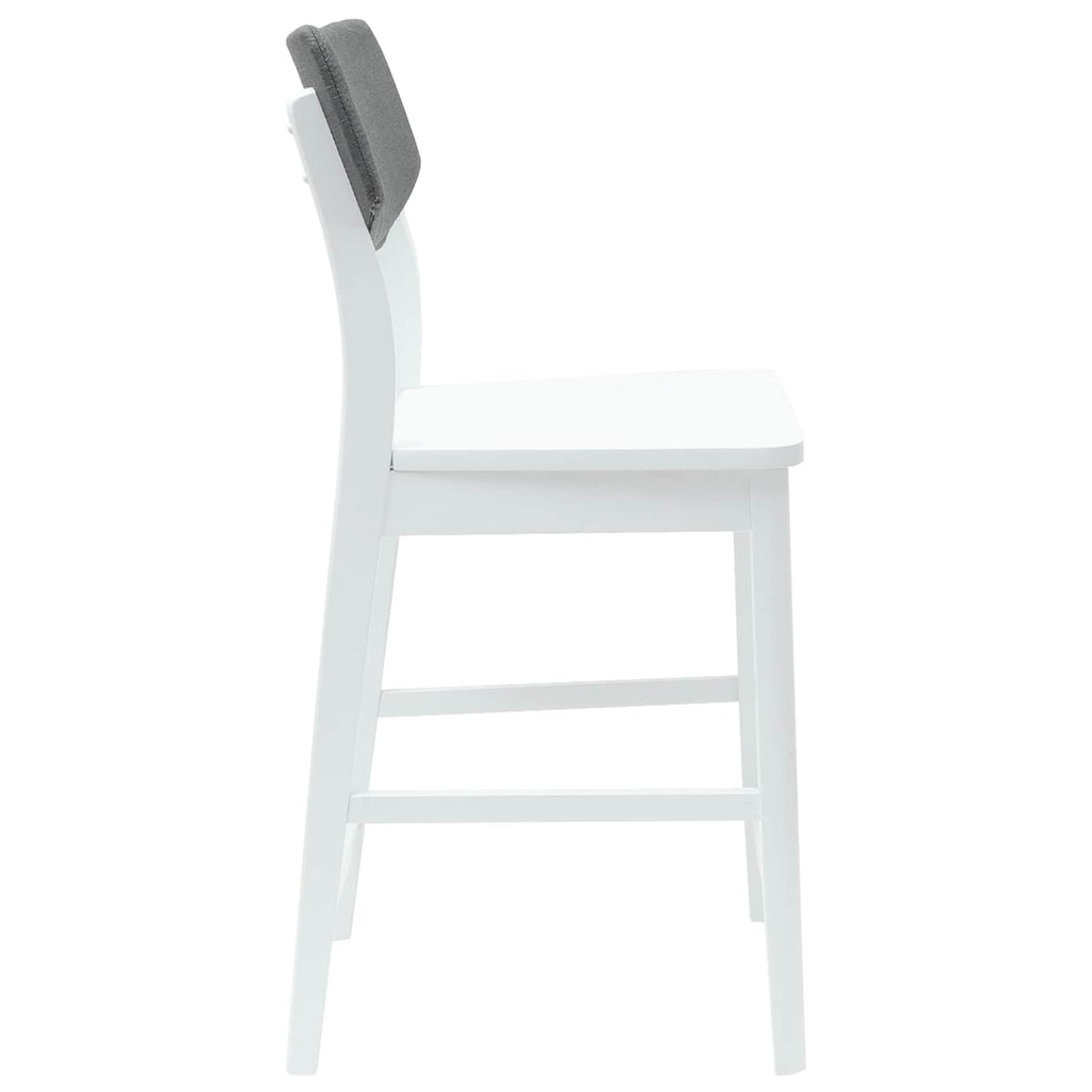 Esszimmerstühle 2 pcs Weiß 48 x 49 x 95 cm Massives Gummiholz